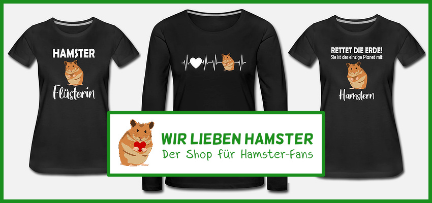 Wir lieben Hamster - Shop für Hamster T-Shirts, Hoodies, Tassen und mehr
